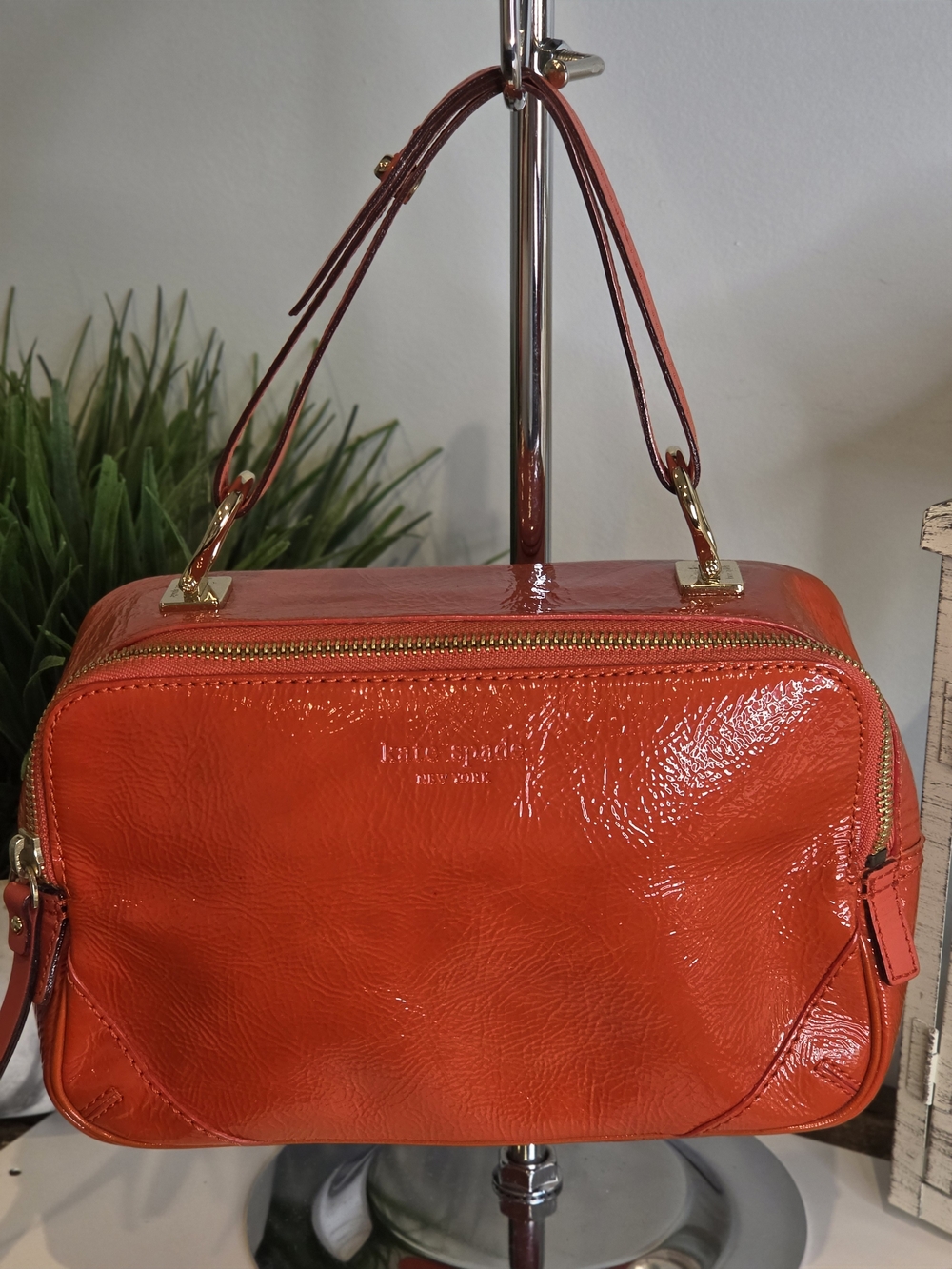 Kate Spade Tenley Orange Patent Leather Bag